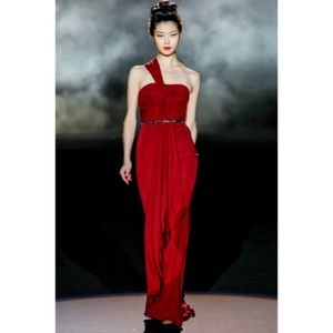 Never worn! Garnet Badgley Mischka Dress + Belt